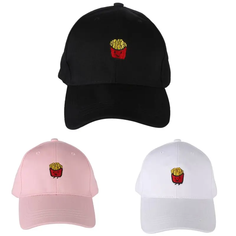 Унисекс хлопковая теннисная Кепка с вышивкой картофельных чипсов Snapback шапки