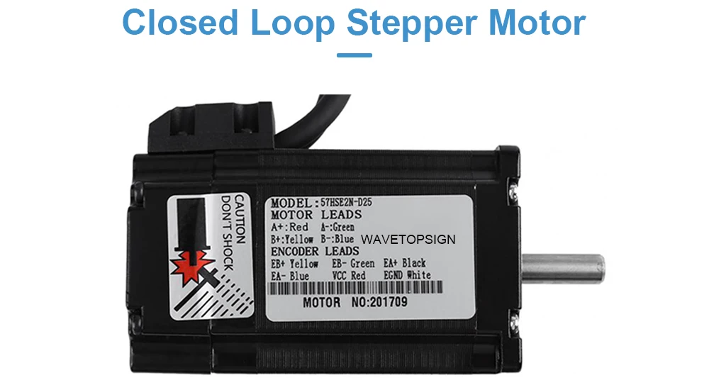 WaveTopSign NEMA 23 57HSE замкнутый контур шаговый двигатель и драйвер 57HSE2N-D25 мотор+ HSS57 Драйвер+ крутящий момент 2N. M
