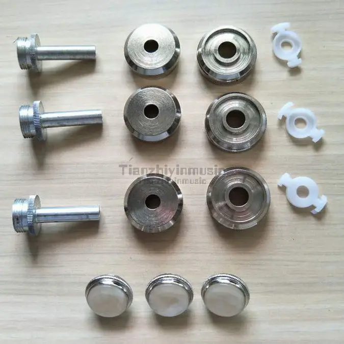 

trumpet Repair parts Top valve cap /Finger Button/Stem/Bottom Valve cap