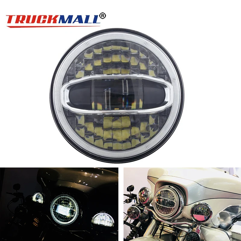 DRL круглые фары 7 дюймов дальнего/ближнего света мотоцикла для Jeep Wrangler JK|Фара авто