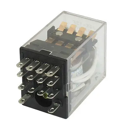 JQX-13F MY4 DC 24V Катушка 14-Pin 4PDT зеленое светодиодное электромагнитное реле Бесплатная