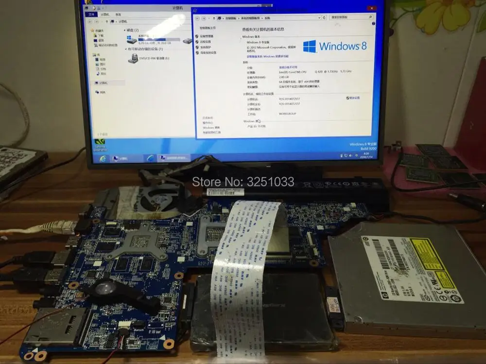 630278-001 для HP Pavilion DV6T-3000 ноутбук dv6-3000 DV6 материнская плата ноутбука HM55 5650/1 ГБ