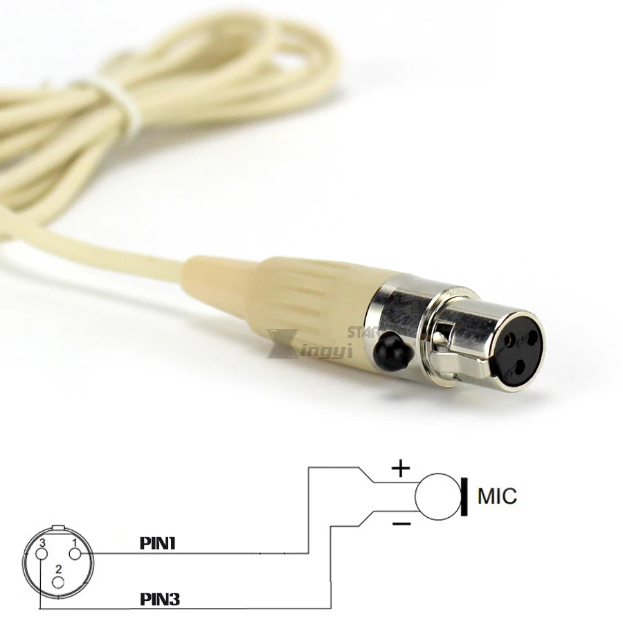 Кожаный цветной XLR 3 Pin TA3F штекер зажим для галстука на лацкане микрофон