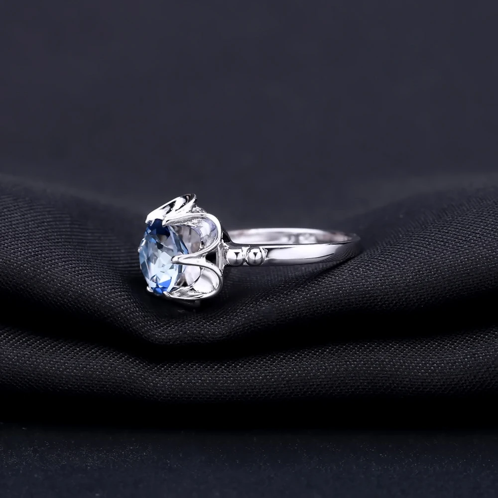 Серьги Клипсы из натурального мистического кварца иолита серебро 925