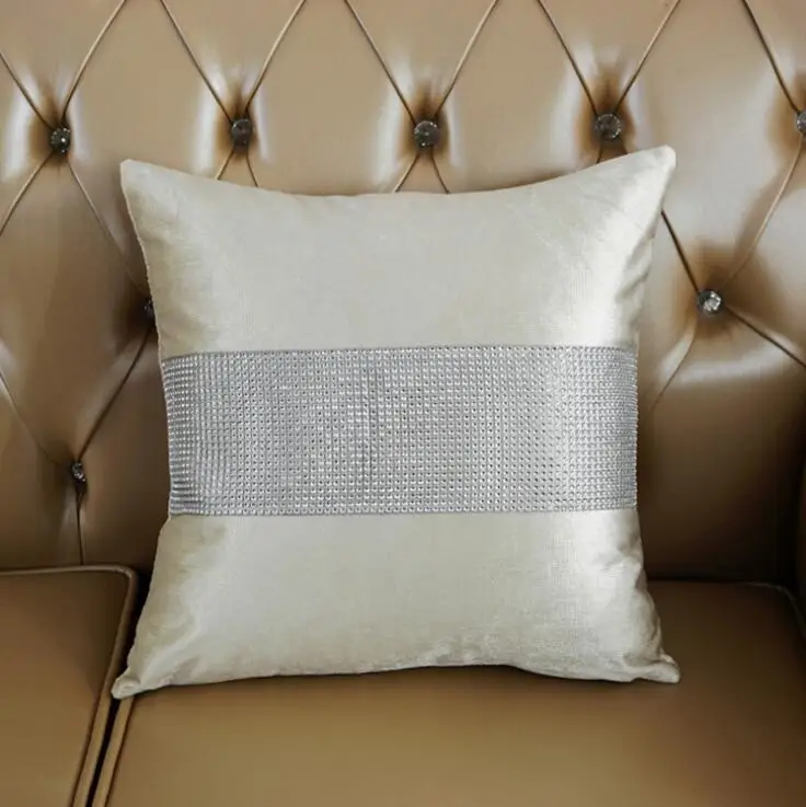 

Decorative Pillow Case Flannel Diamond Patckwork Modern Simple Throw Cover Pillowcase Party Hotel Home Textile 45cm*45cm high