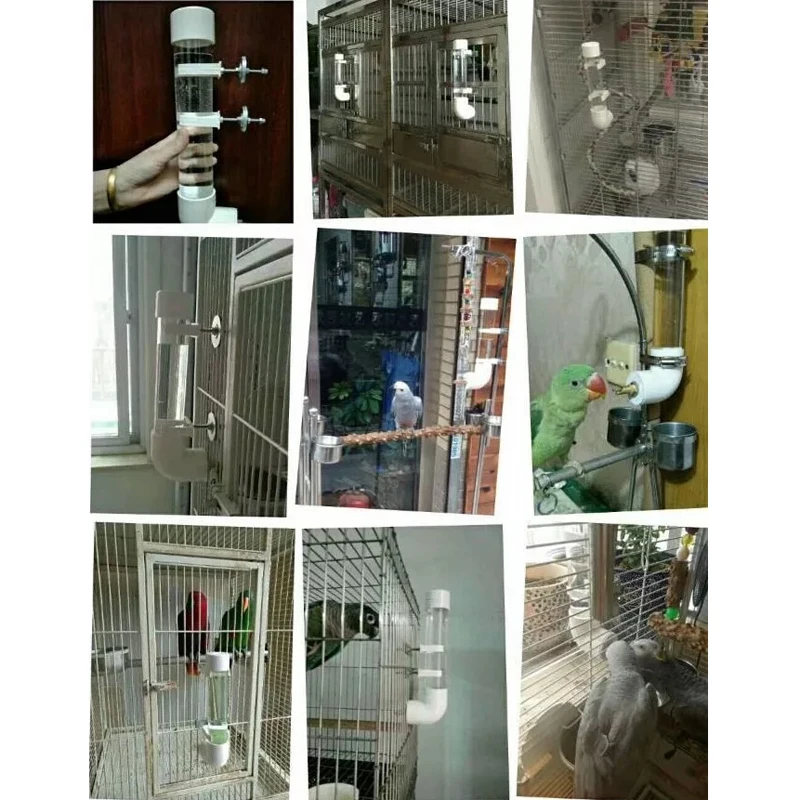 Попугай кормушка для домашних животных клетка висит Автоматическая Еда чаша