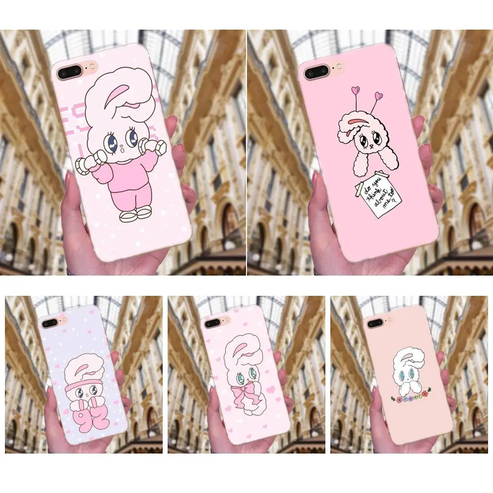 Розовый корейский Chuu Esther Kim Rabbit для Sony Xperia Z Z1 Z2 Z3 Z4 Z5 compact Mini M2 M4 M5 T3 E3 E5 XA XA1 XZ Premium |