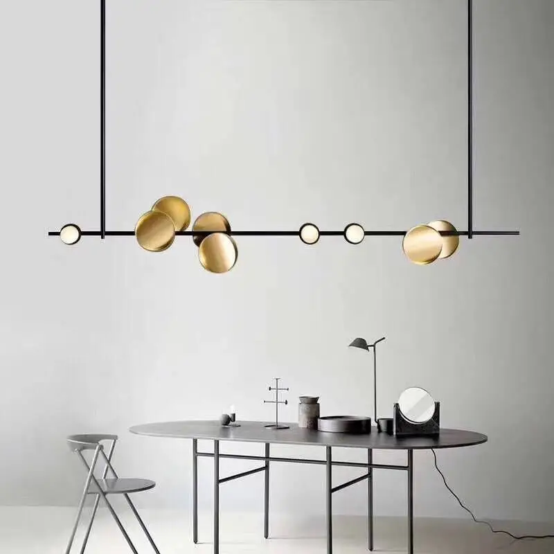 Роскошный подвесной светильник в скандинавском стиле полоска для рабочего стола