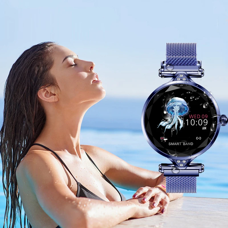H1 Для женщин модные умные часы Носимых устройств Bluetooth Шагомер