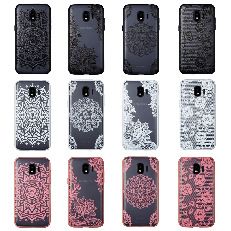 For Samsung Galaxy J2 Pro Case 2018 Lace Flower Relief Phone Cover Coque Fundas |