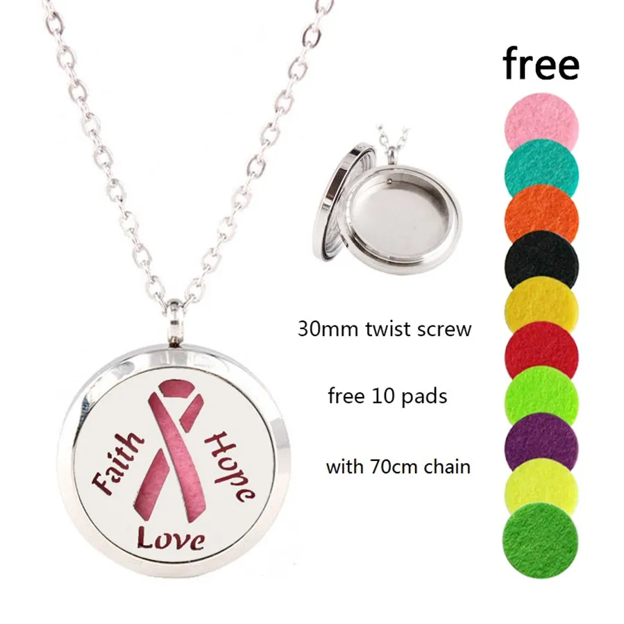 8 стилей Твист винт из нержавеющей стали ленты Арома эфирные масла медальон со