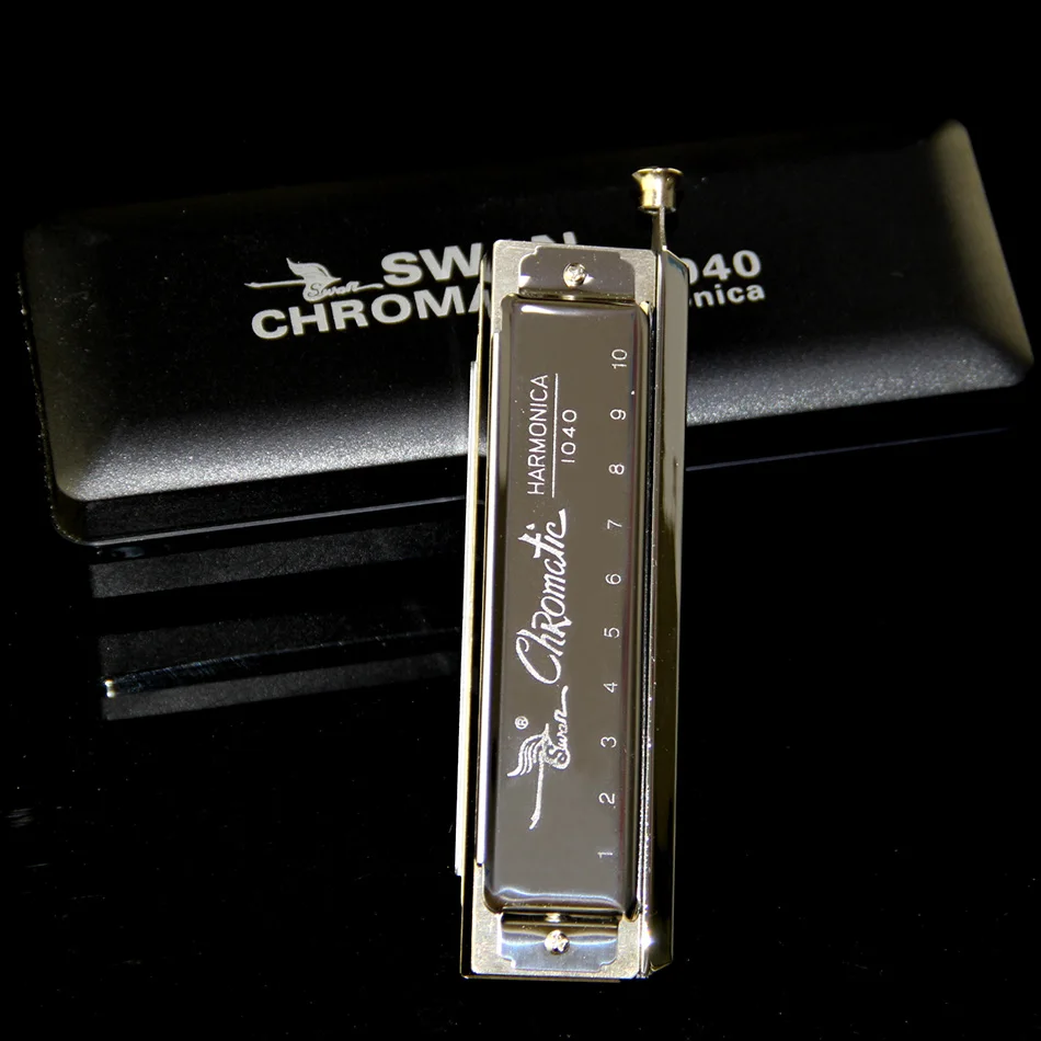 Новая губная гармоника Лебедь хроматический Блюз Гармоника C Key w 10 отверстий 40