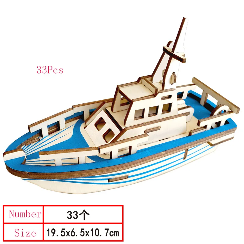 DDWE 3D деревянные пазлы линкорт/корабль/парусник военные модели для детей взрослых