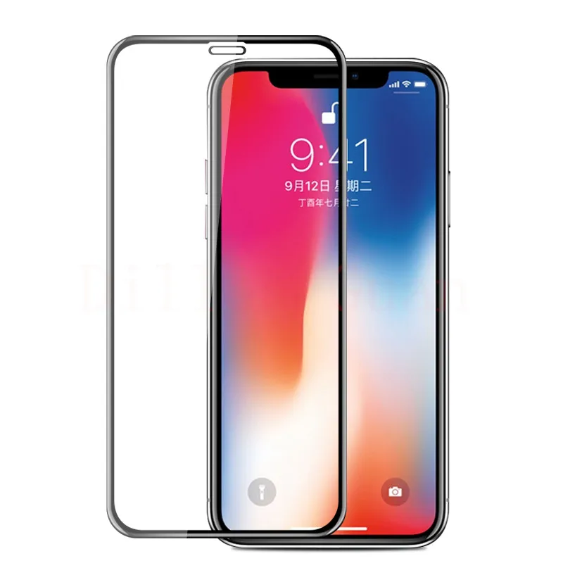 19D закаленное стекло для iphone XS XR Max полное покрытие экрана Защитная пленка 6 6s Plus 7 8
