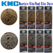 Цепь KMC Z7 X8PL X9L 10L 11EL 11SL односкоростная шоссейная велосипедная цепь MTB велосипедная полый Красный бриллиант с волшебной кнопкой и долговечная