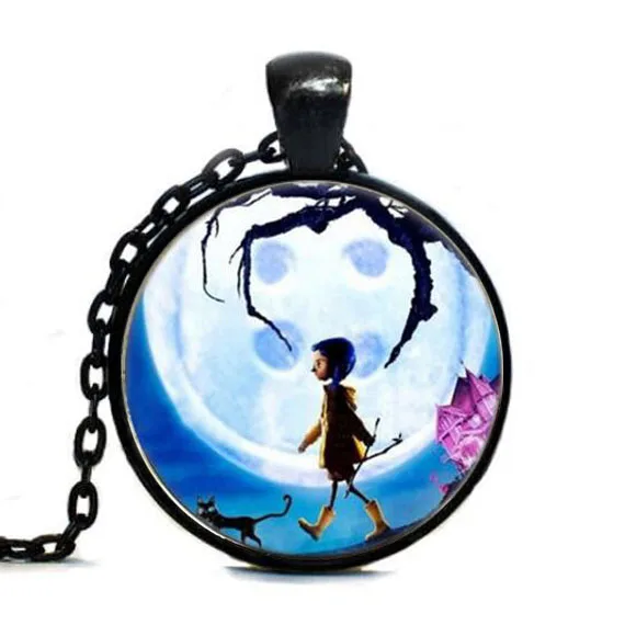 Ожерелье из аниме-фильма коралин ожерелье с кулоном коралины цепочка ювелирные