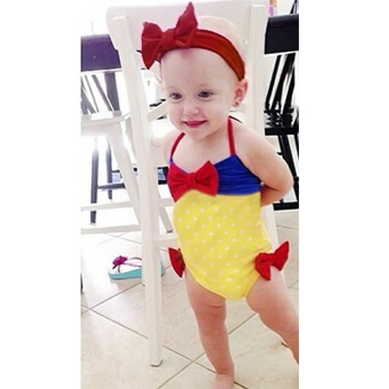 2017 Детский комплект бикини для маленьких девочек купальный костюм с бантом и