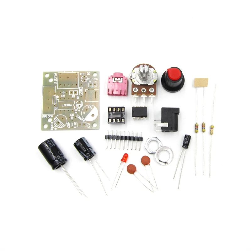 1 шт. LM386 супер плата мини-усилителя 3V-12V DIY Kit | Электронные компоненты и