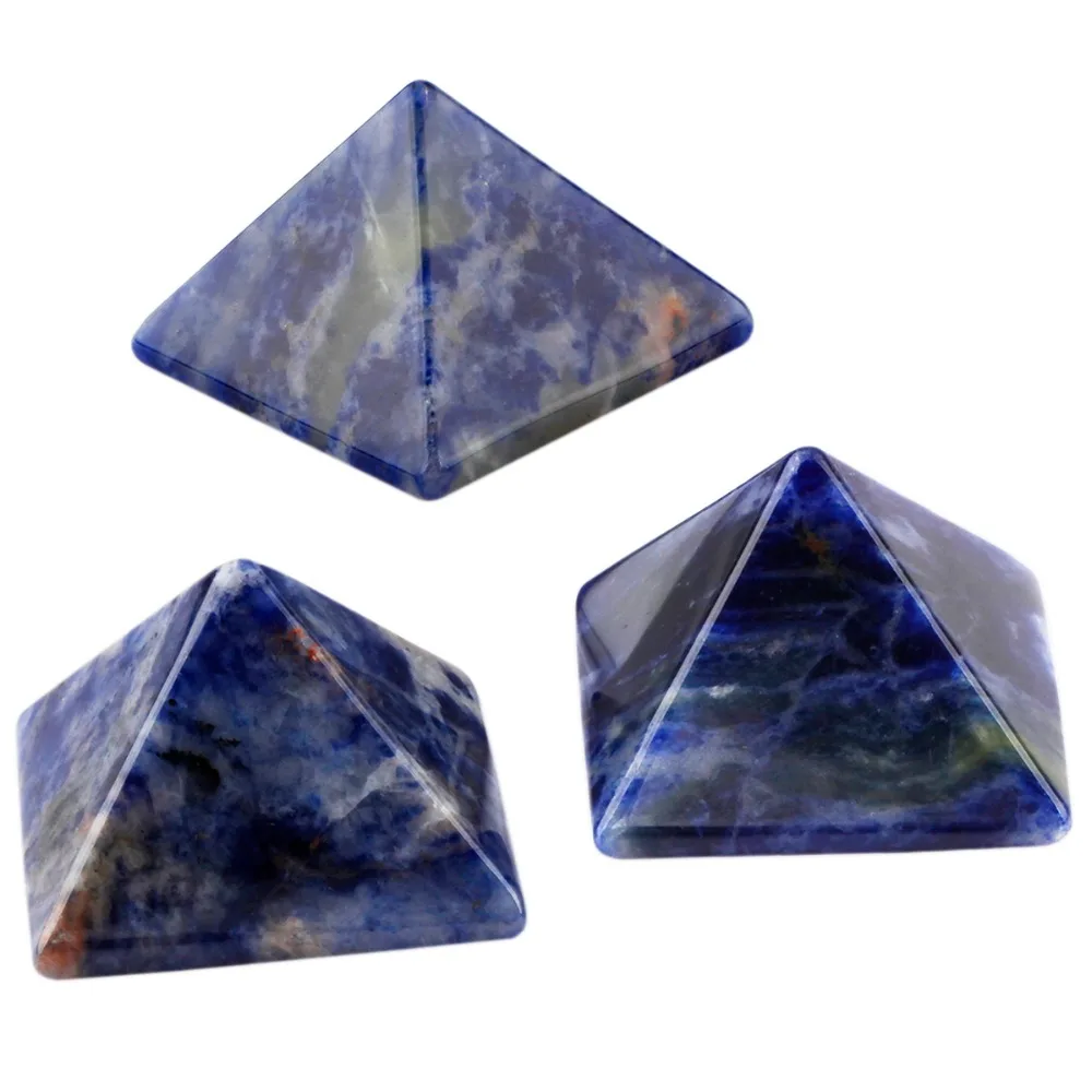 

TUMBEELLUWA Sodalite Pyramid Healing Reiki Figurine Decoration Gem Stone