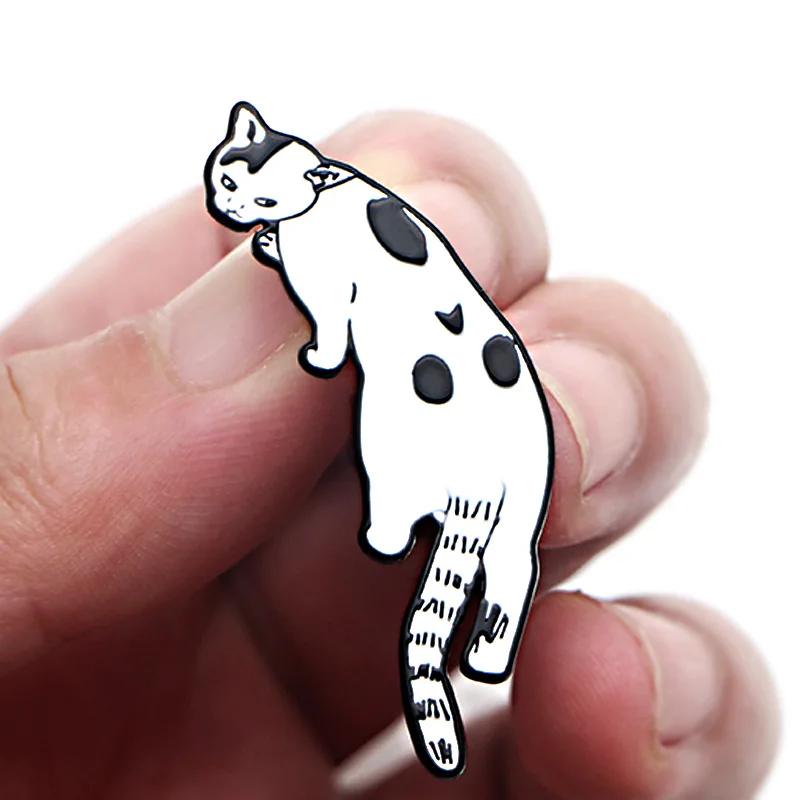 DMLSKY Cat Art Enamel Pins and Brooches Lapel Pin Backpack Bags Badge Clothing Decoration Gifts M3536 | Украшения и аксессуары