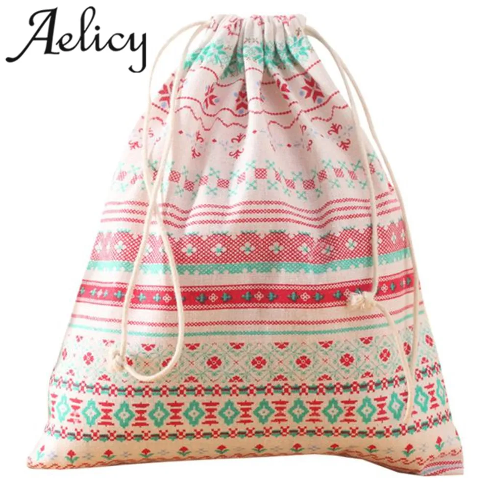 Aelicy 2018 модная Льняная сумка на шнурке для женщин и мужчин унисекс девочек ретро