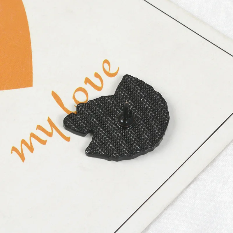 Металлическая эмалированная брошь в виде скелета пиццы модная забавная вставка