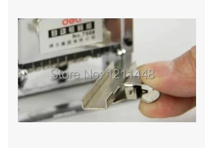 New Deli 7506 stamp machine 6-Digital Automatic Numbering Stamp Machine - White + Silver | Этикетки индексы и марки