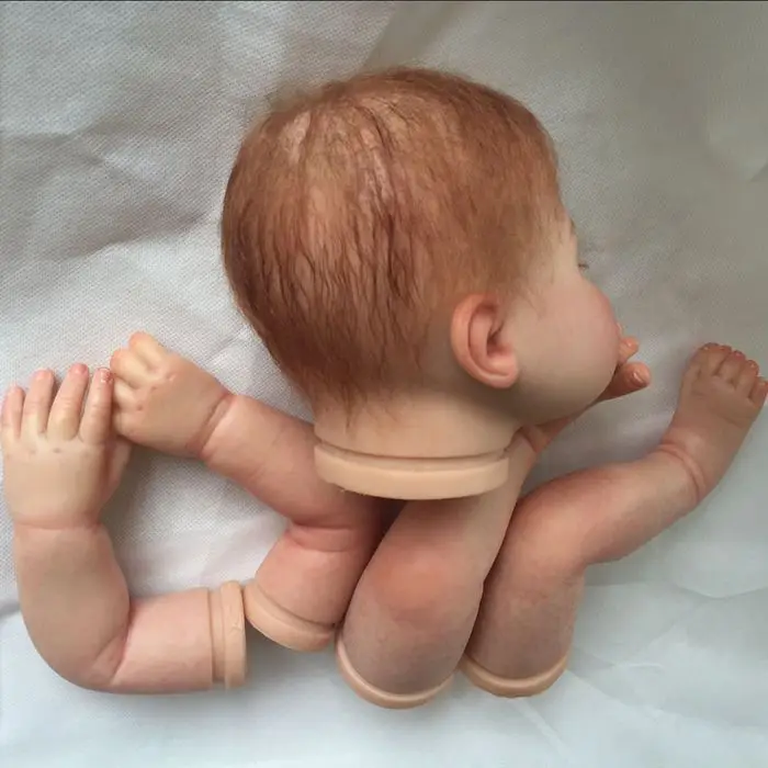 22 дюймов Reborn Baby Doll наборы Настоящее прикосновение силикона ручной работы кукла мальчик спящий мальчик DIY Модель мягкие виниловые игрушки для детей