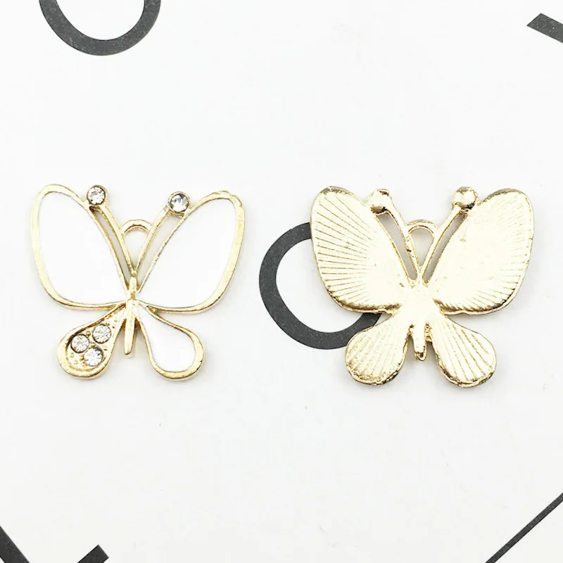 20 шт. милые эмалевые подвески в виде бабочек для сережек подвеска капли масла