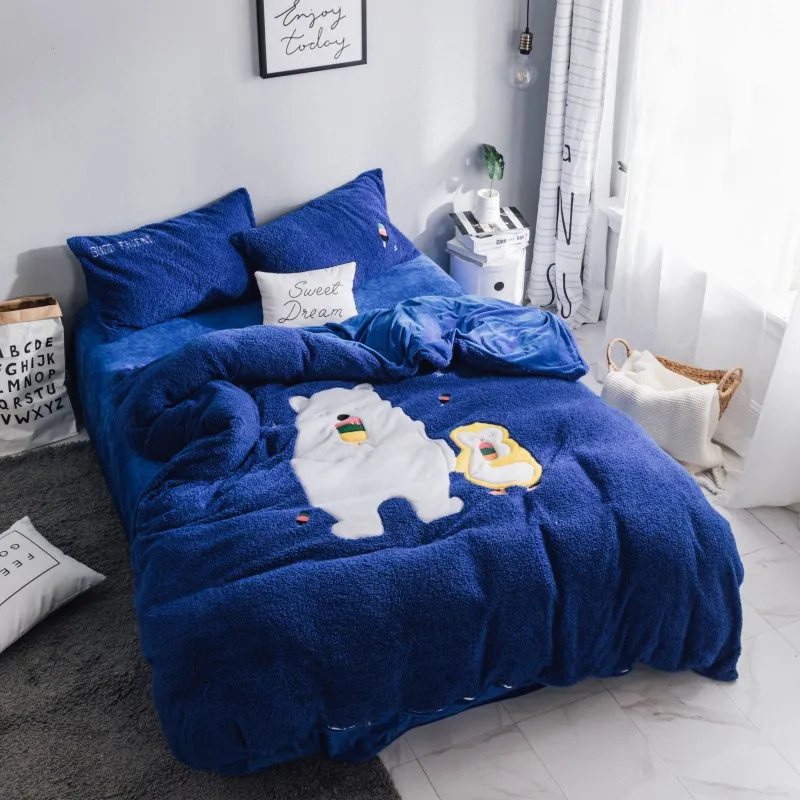 Роскошный милый Рождественский Комплект постельного белья для близнецов и