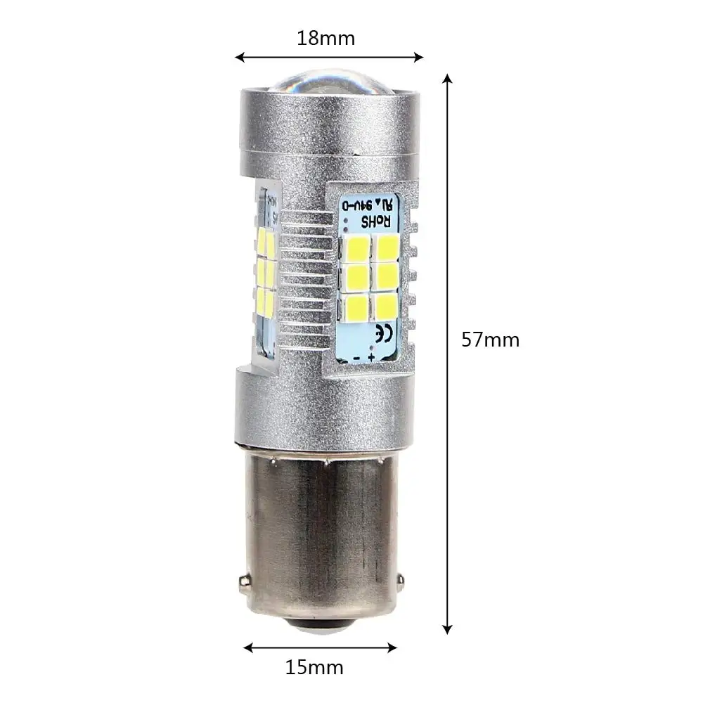 2 ампулы 1156 ba15s p21w bau15s py21w анти ошибка ODB 6000K белый/оранжевый 3000k 21 smd светодиодный