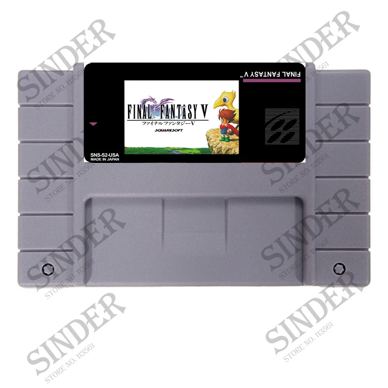 Final Fantasy 5 16 бит карточки для супер игры 46 Pin Game Player|16 bit|16 bit game cardbit card |