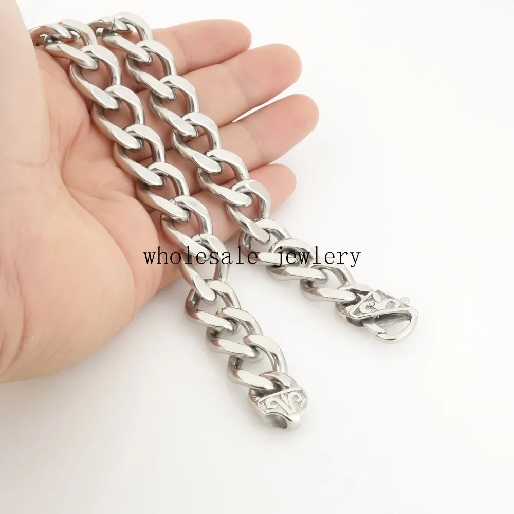 Цепочка мужская из нержавеющей стали огромное модное ожерелье кубинской