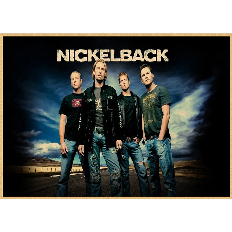 Классическая ностальгическая матовая крафт бумага Nickelback Band плакат для кафе
