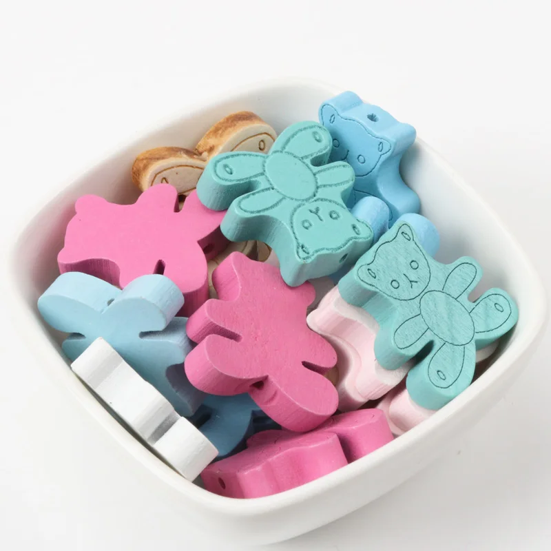 

_ Медведь, разделительные бусины для украшения ручной работы, изготовление ювелирных изделий своими руками, аксессуары смешанные 24x25 мм, 20 ш...