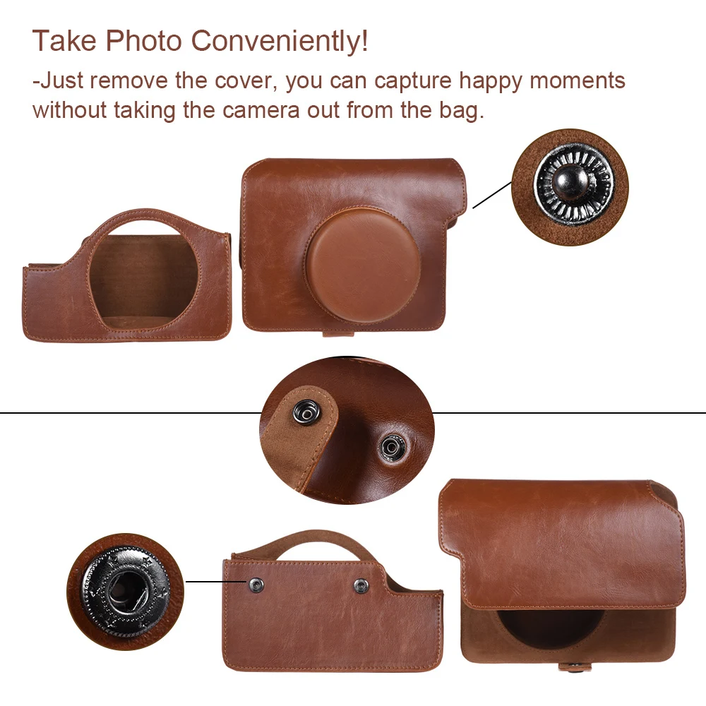 Портативный винтажный кожаный мини чехол для камеры Fuji Fujifilm Instax Wide 300|bag for|leather case