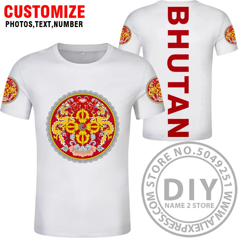 Style 7 BHUTAN t shirt free custom made name number btn country t-shirt bt black nation flag kingdom diy red college print photo clothes - Цвет: Style 7