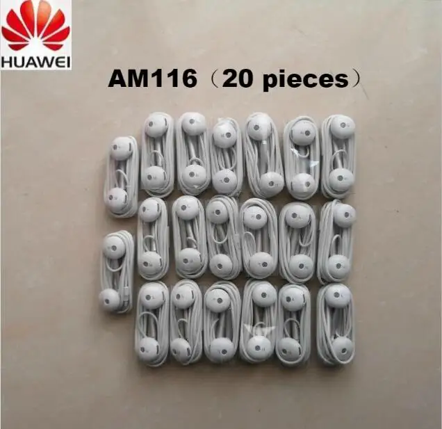 am116- 20 Pieces HUAWEI AM116 Honor AM115 наушники оптoвaя прoдaжa 5/10/20/50 штук объем Управление гарнитура для P8 P9 P10 плюс Mate8 Mate9 5X6X9 V9 - Цвет: am116- 20 Pieces