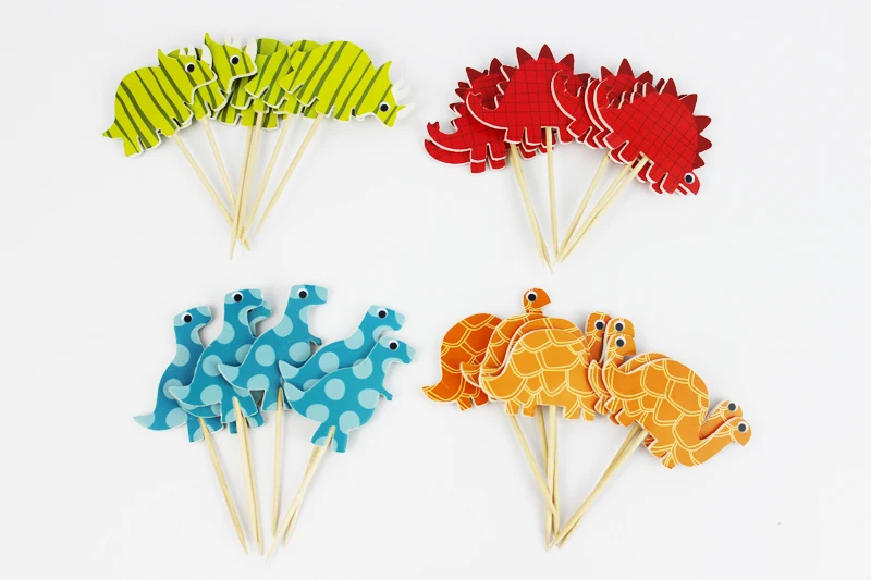 72 шт. реквизит Динозавр для вечеринки мультфильм кекс pick детская вечеринка