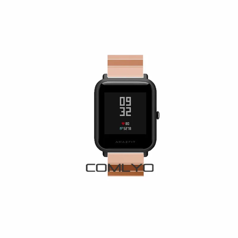 Металлический ремешок из нержавеющей стали для Xiao mi Hua mi Amazfit Bip BIT PACE Lite Youth Smart Watch BAND mi Fit Reflection bracelet