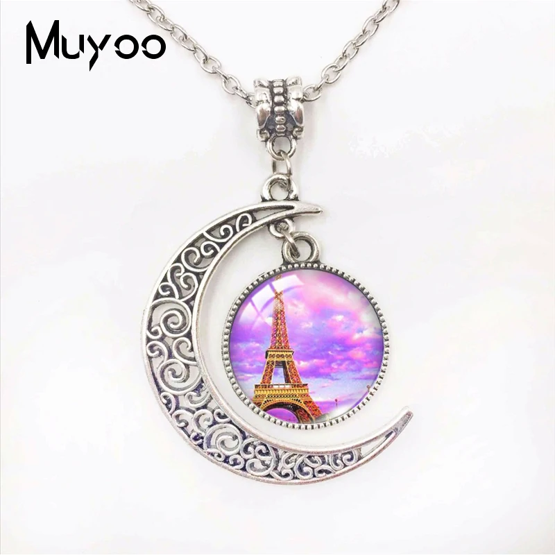 Новое модное ожерелье с изображением Эйфелевой башни влюбленного Парижа