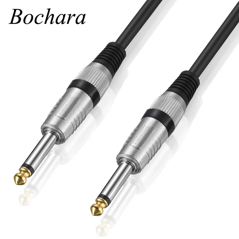 Bochara 1/4 ''Jack 6 5 мм до моно аудио кабель папа для усилителя электрогитары миксер 3