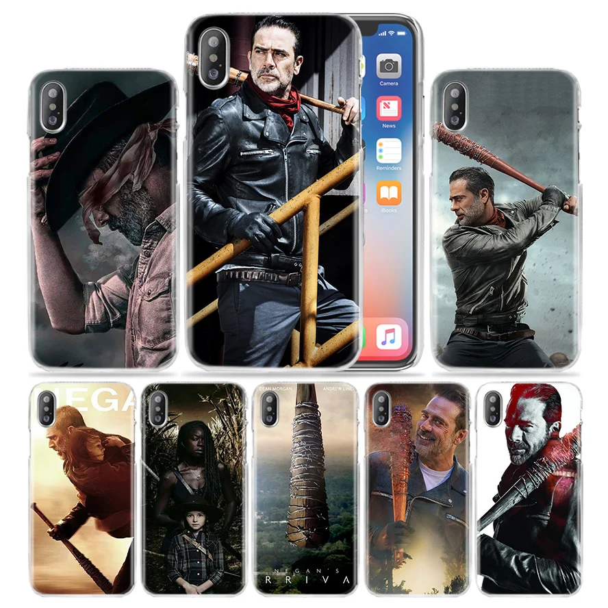 Чехол Negan Walking Dead для iPhone XS Max XR X 10 7S 8 6 6S Plus 5S SE 5 4S 4 5C 6+ 6S+ 7+ 11 жесткий чехол PC Fundas чехол для телефона