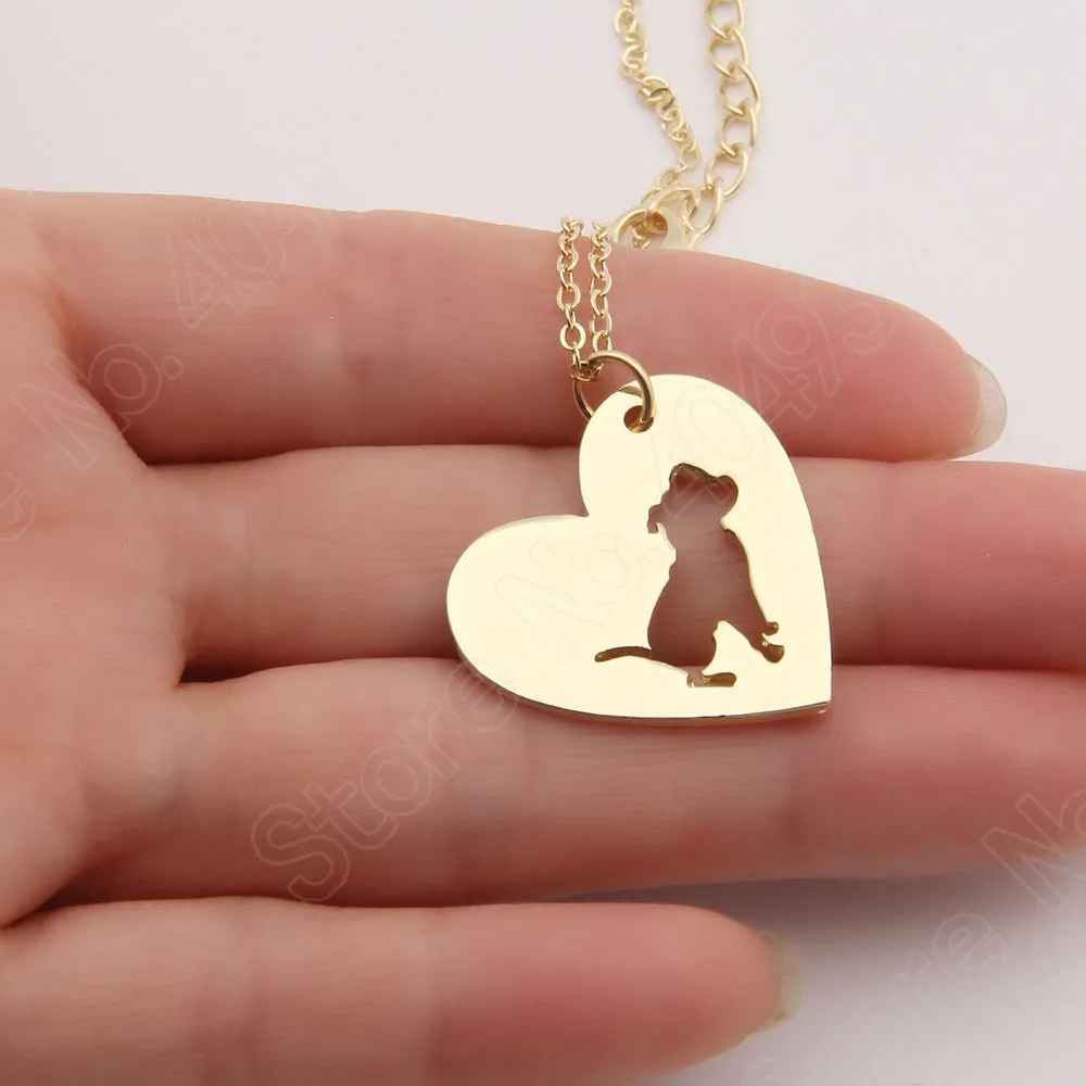 PitBull ожерелье кулон питбуль сердце СОБАКА Мемориал ожерелья домашних животных &