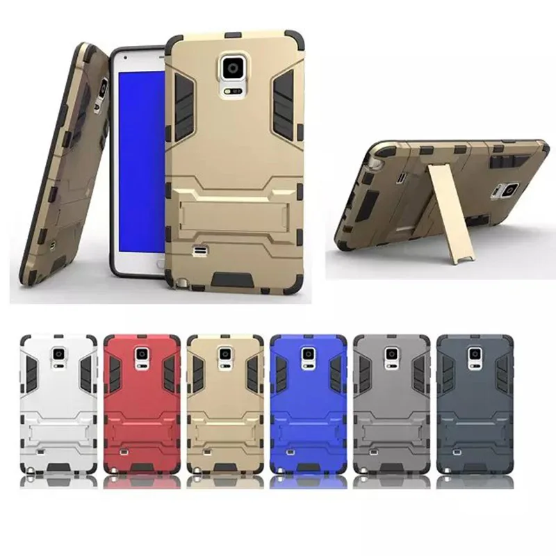 Для Samsung Galaxy Note 4 Fundas Case Hybrid Dual Heavy Duty 3D броня Стенд Случаи Обложка N9100 Coque $|case hybrid|case