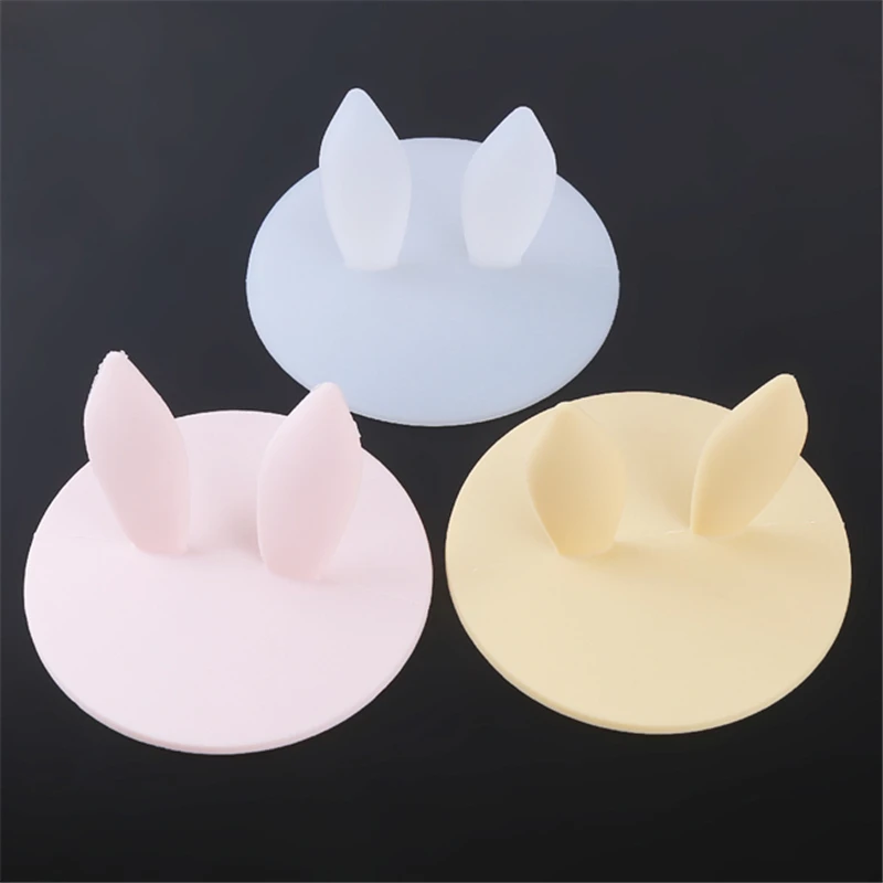Silicone Rabbit Ear Cups Lids Cute Dustproof Reuseable Cup Covers Anti-dust Reusable Sealing Anti Dust Coffee Cover | Дом и сад