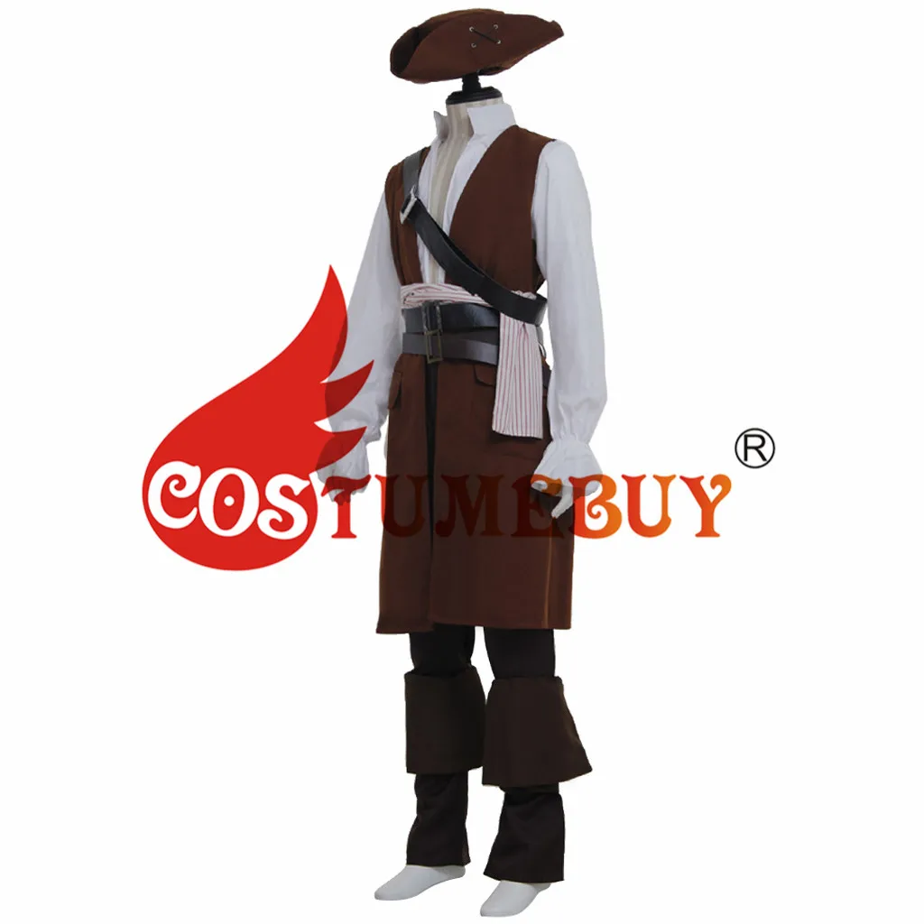 CostumeBuy Пираты Капитан Джек костюм Джека Воробья для взрослых мальчиков Хэллоуин