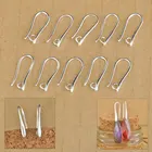 Оптовая продажа, 100 шт.набор, для самостоятельного изготовления ювелирных изделий, 925 пробы серебряная серьга-крючок, гладкие серьги с кристаллами, подарок для женщин