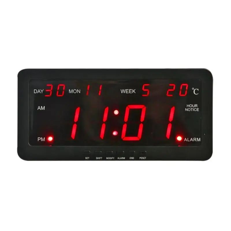 Электронный голосовой музыкальный вечный календарь USB цифровой дисплей температурный Будильник с европейской вилкой Большие Настольные Часы светодиодный