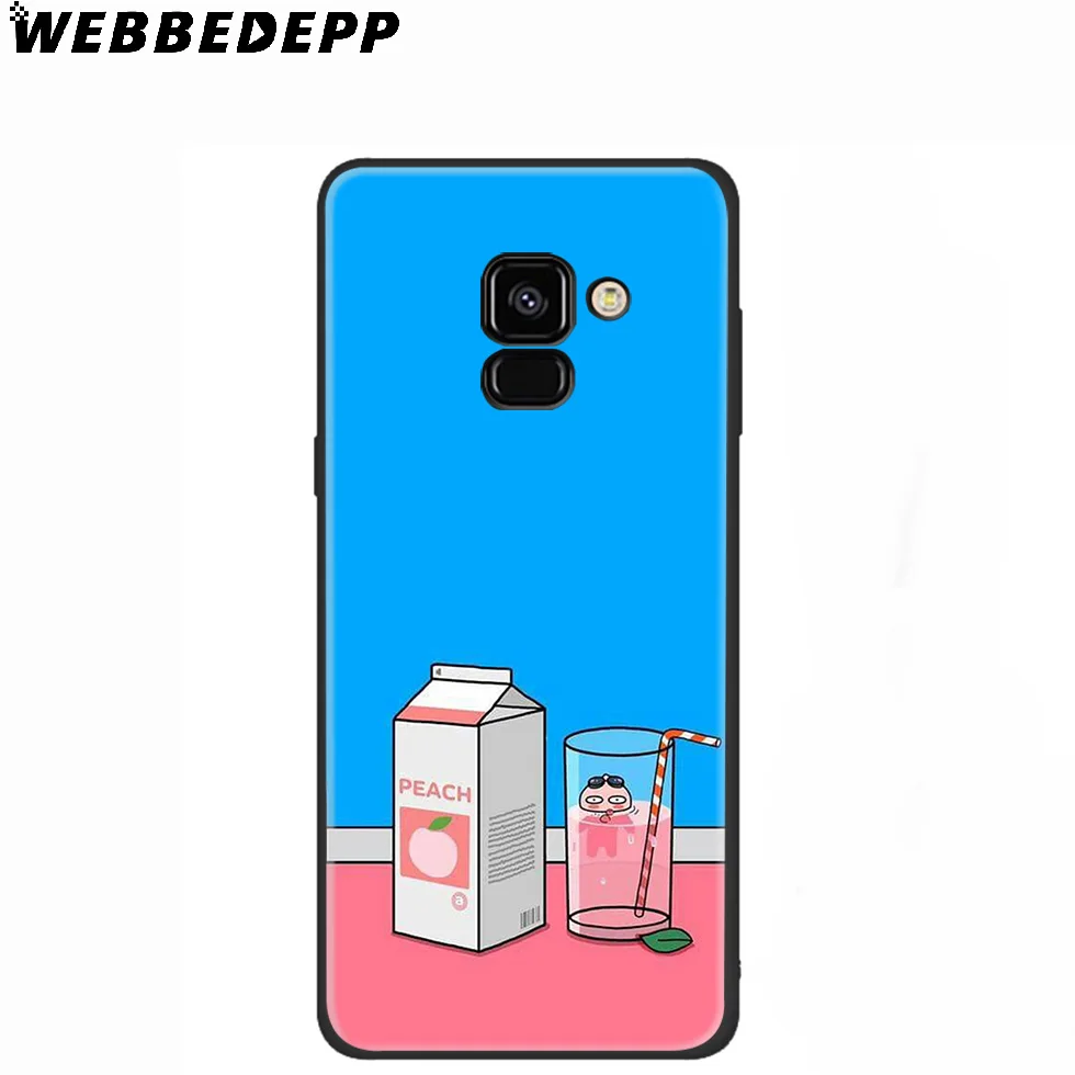 Милый розовый Силиконовый чехол WEBBEDEPP Milk для Samsung Galaxy A3 A5 A6 A7 A8 A9 A10 A20 A30 A40 A50 A70 M10 M20